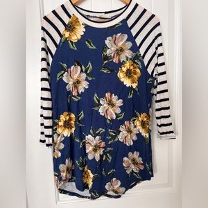 First Look Floral Raglan